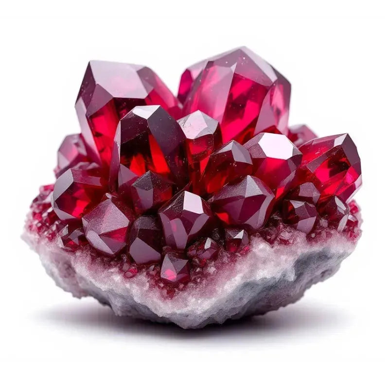 Deep red garnet gemstone — January birthstone and root chakra jewelry