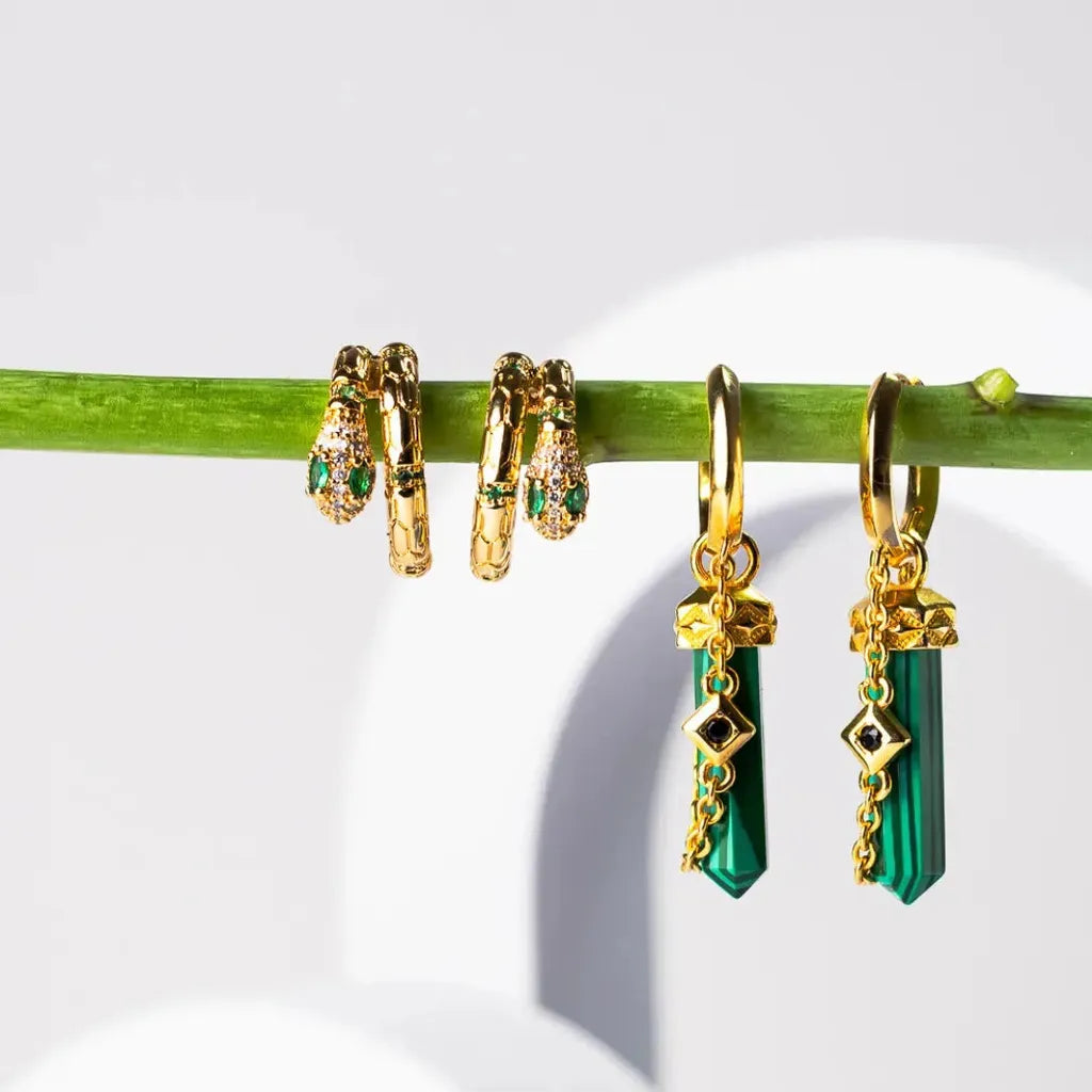 Snake hoop earrings — spirit animal jewelry for transformation and rebirth