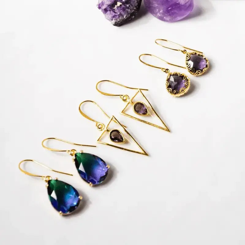 Amethyst Fancy Earrings - Mystic Soul Jewelry