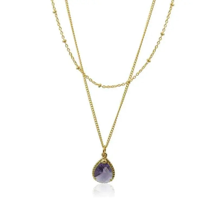 amethyst  exquisite double strand necklace