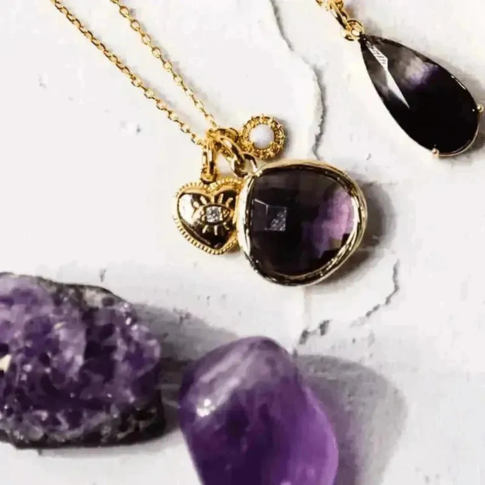Bohemian Spirit Amethyst Charm Necklace - Mystic Soul Jewelry
