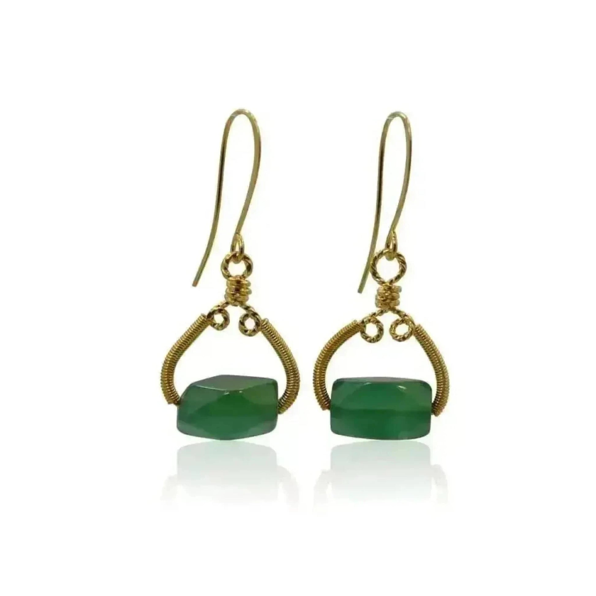 as seen on bones green agate earrings