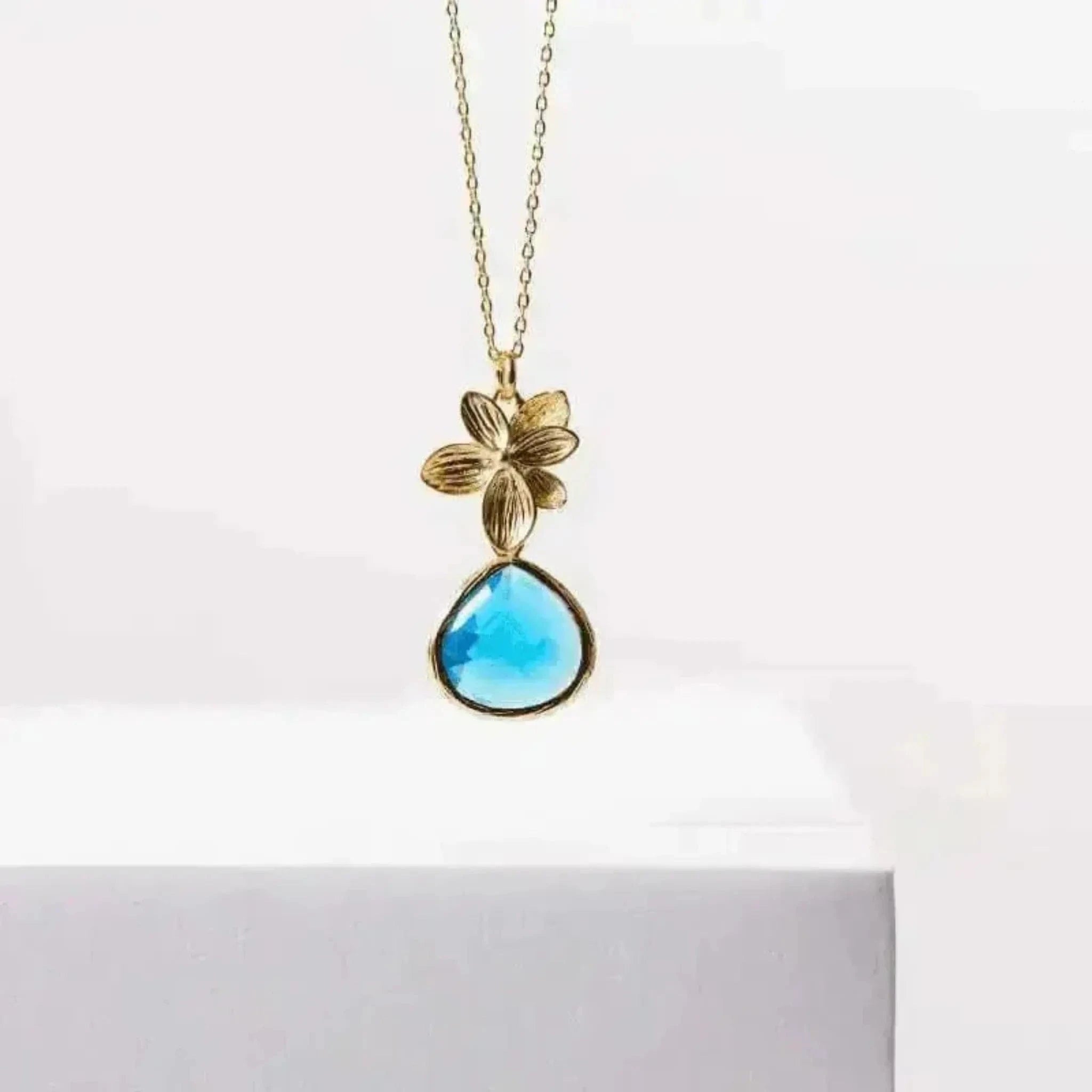 capri blue orchid necklace