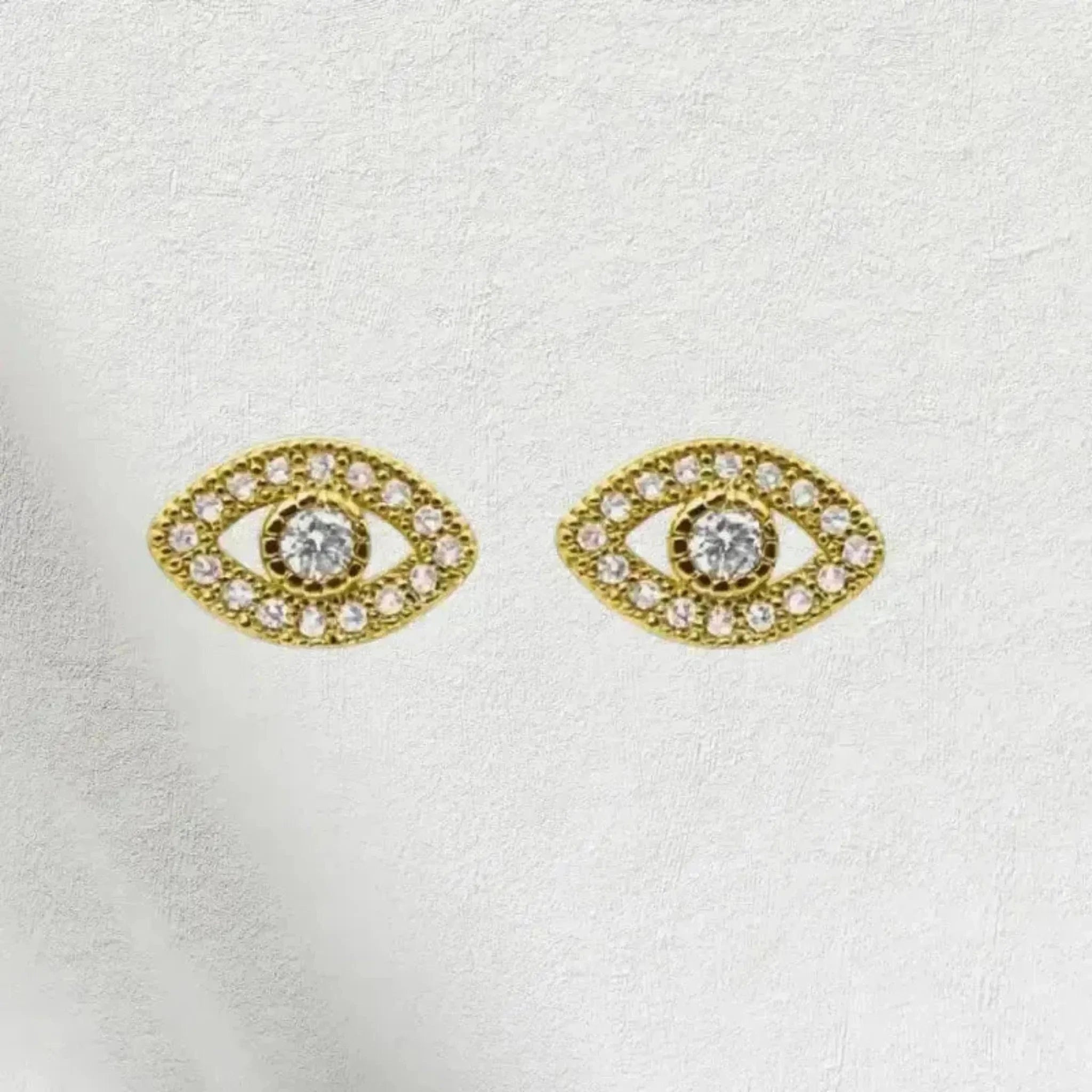 crystal third eye stud earrings