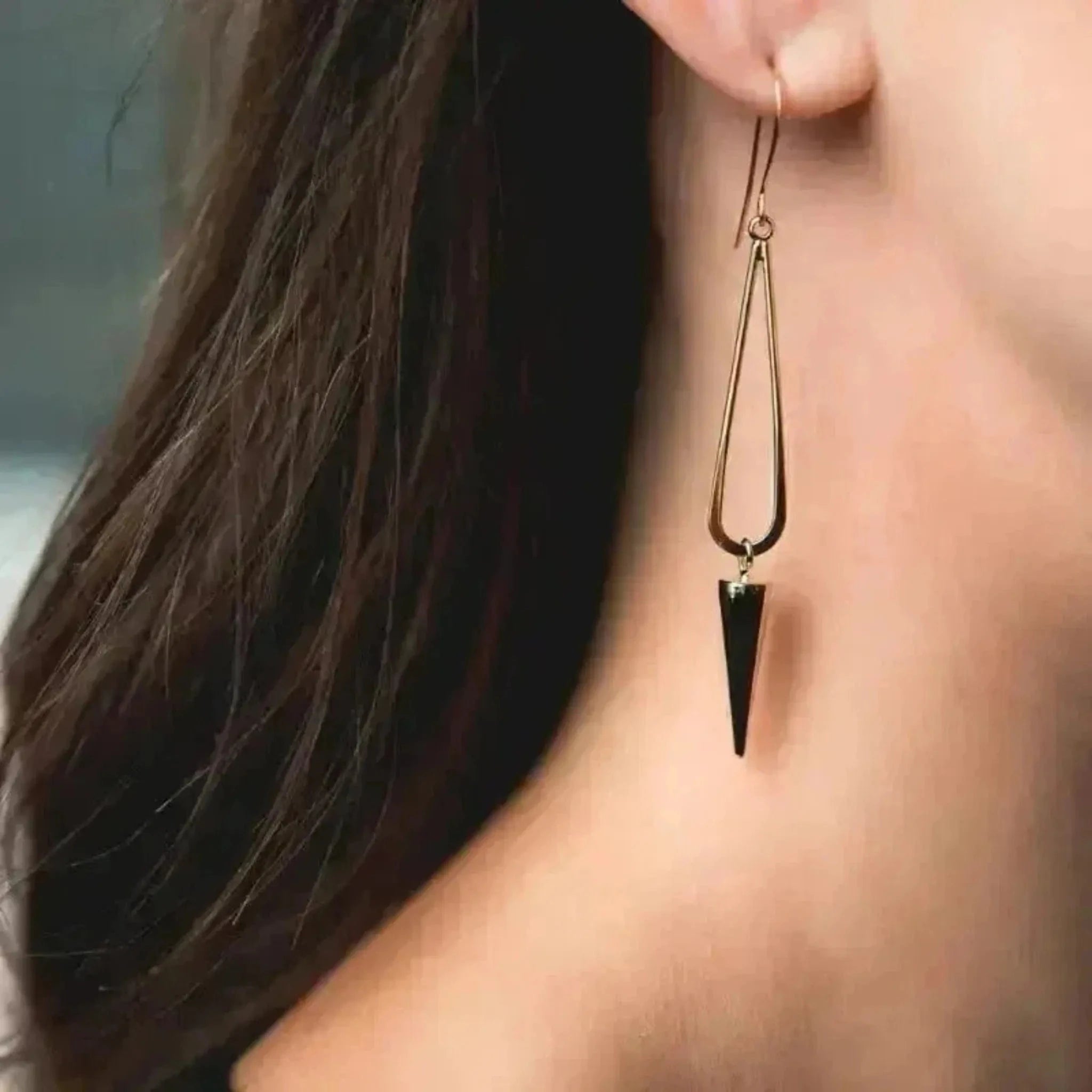 long gold earrings