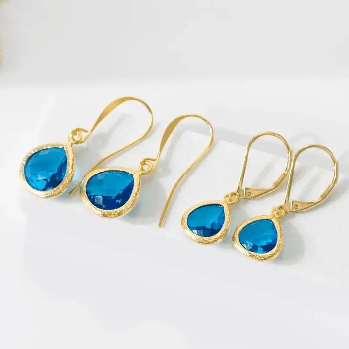 Ocean Blue Earrings: Capri Baby Drops - Mystic Soul Jewelry