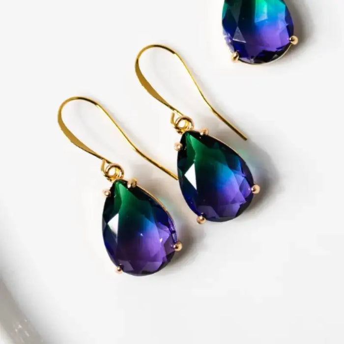 NEW Peacock Aura Drop Earrings - Mystic Soul Jewelry