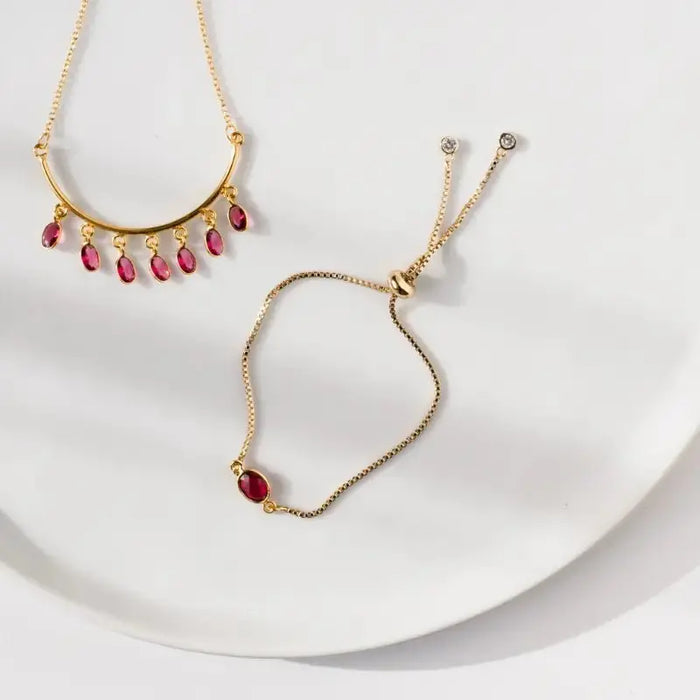 Pink Tourmaline Dangle Statement Necklace - Mystic Soul Jewelry