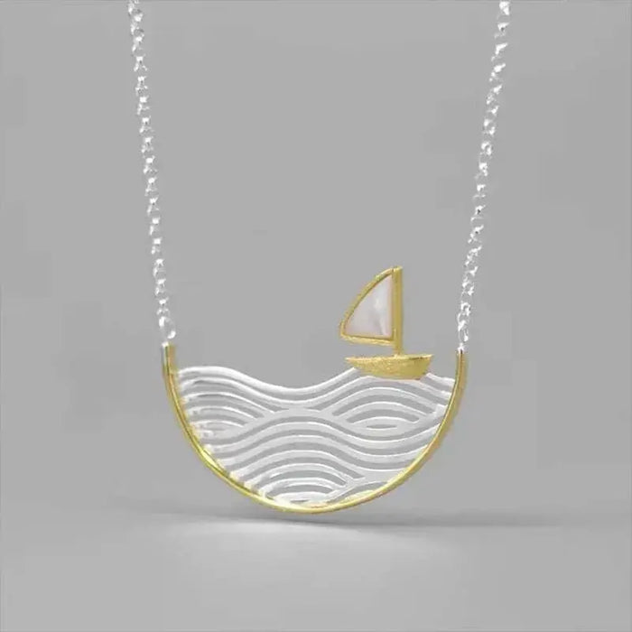 sail away sterling silver necklace