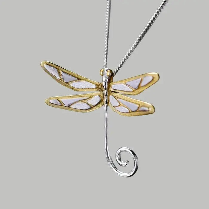 dragonfly pendant necklace sterling silver