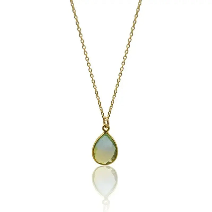 Tropical Aura Drop Necklace - Gold necklace