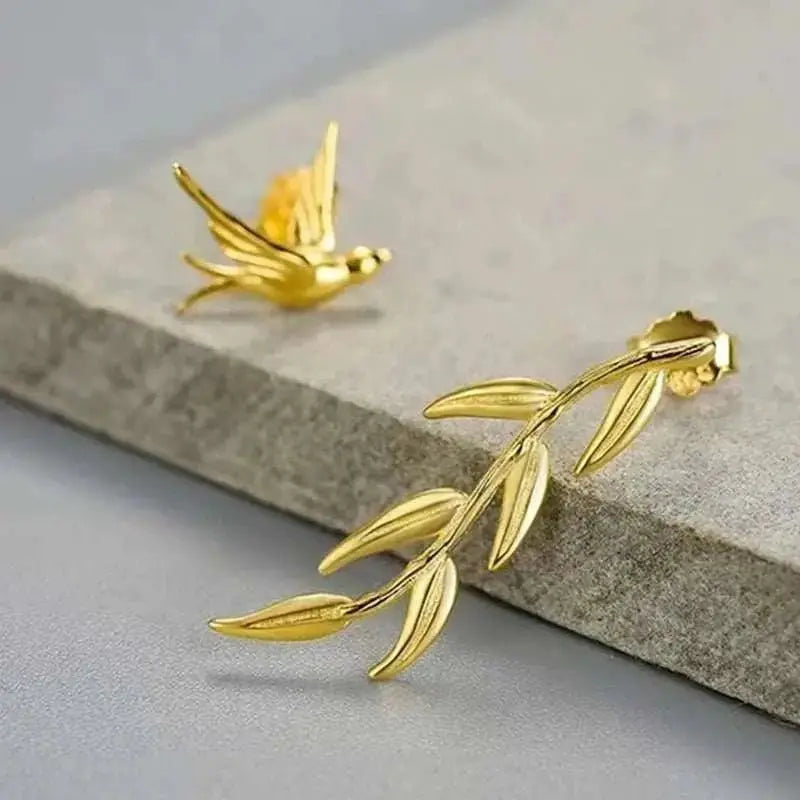 Willow & Swallow Asymmetrical Dangle Earrings - Mystic Soul Jewelry