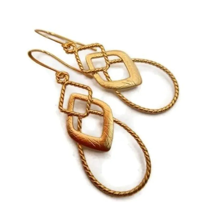 Gold Rope Earrings Earrings