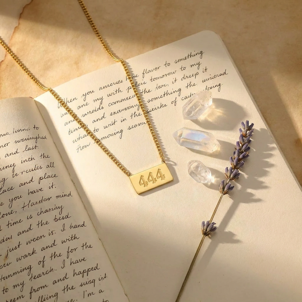 444 angel number meaning — woman reflecting on coming back to herself in her 40s | Mystic Soul Jewelry