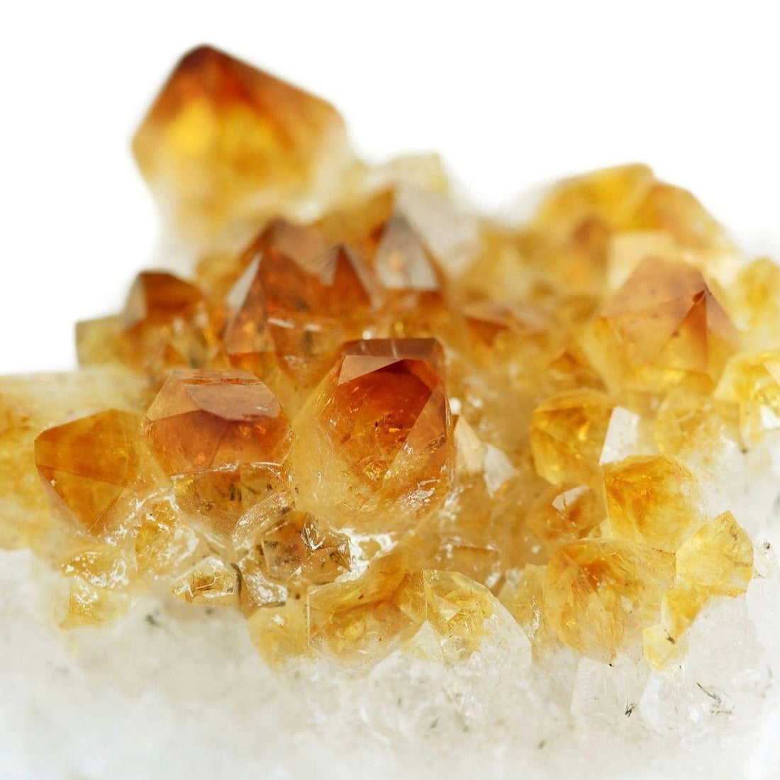 Raw honey-gold citrine cluster — the November birthstone