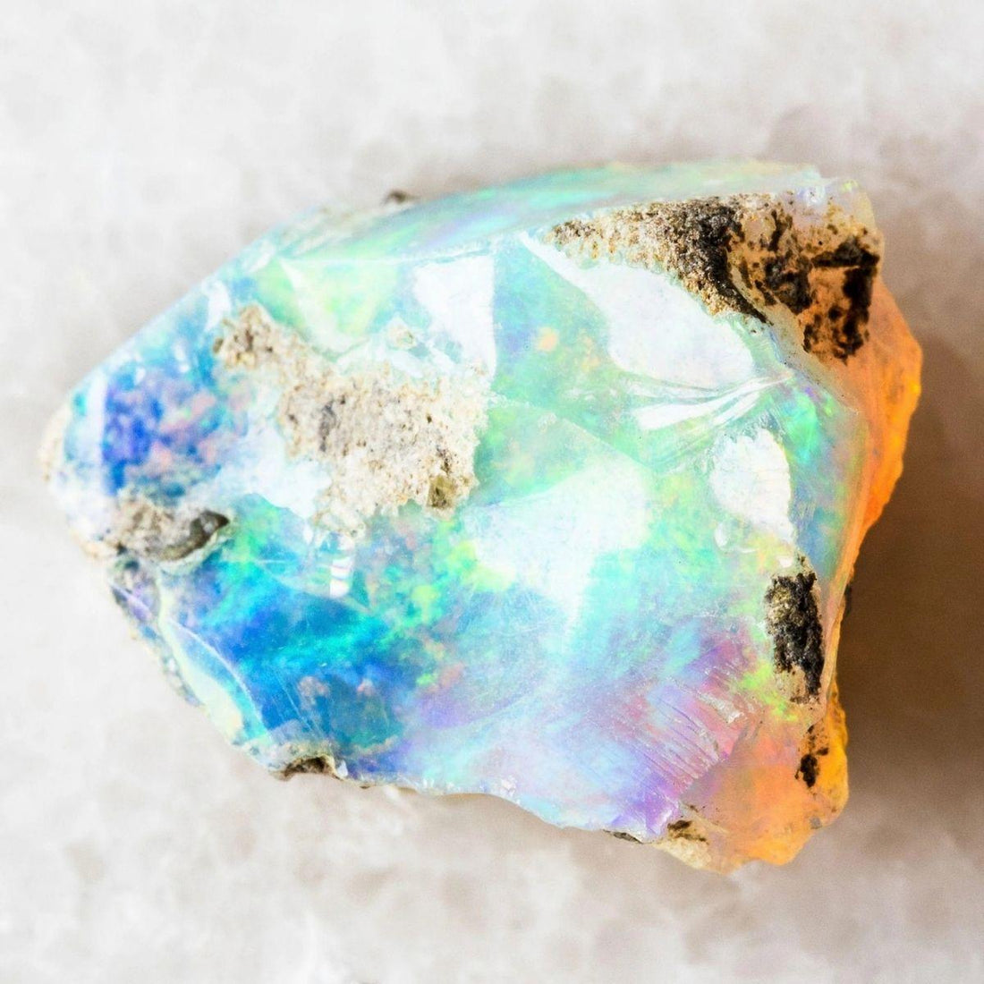 Raw opal with flashes of colour — the October birthstone