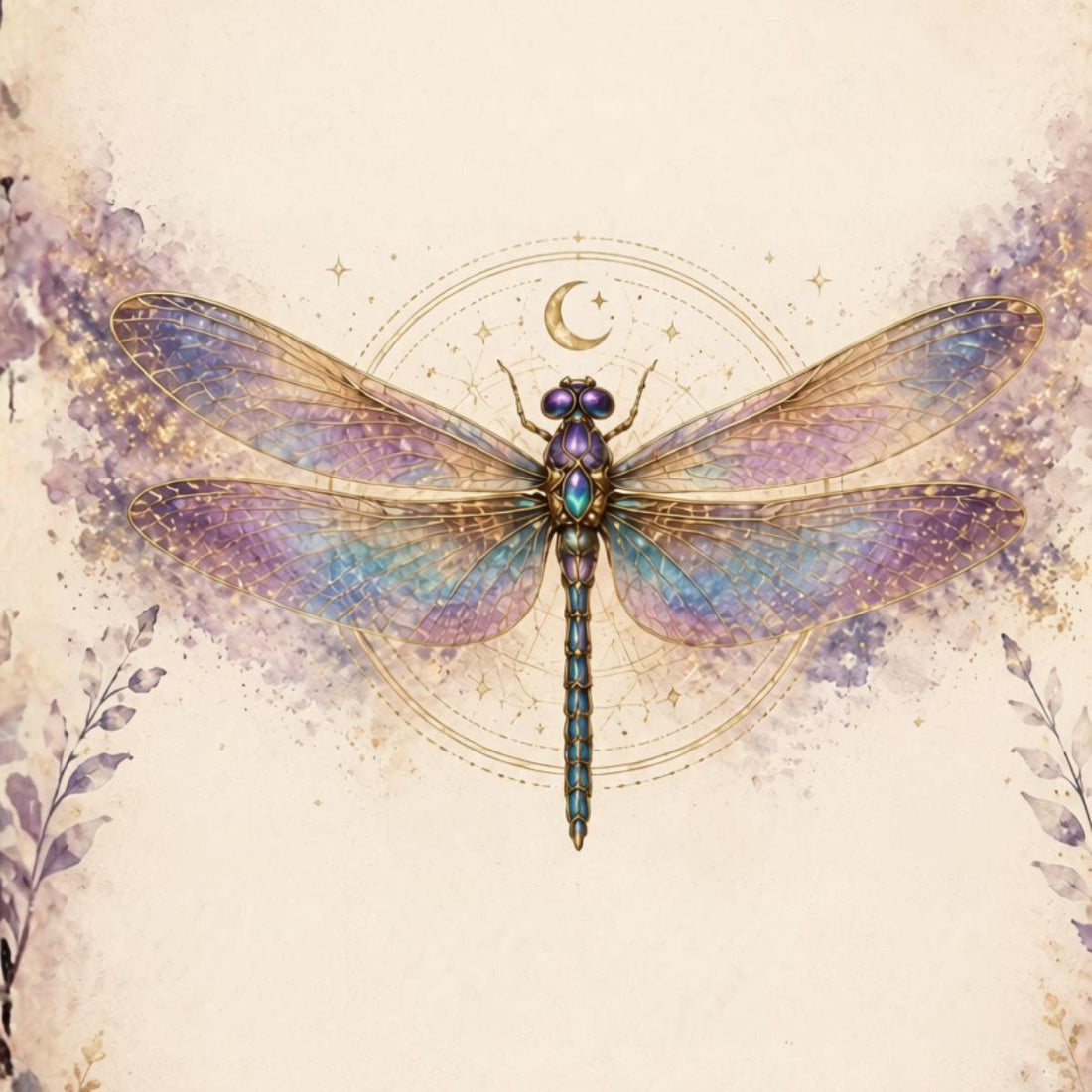 Watercolour dragonfly — dragonfly spirit animal meaning, transformation and light