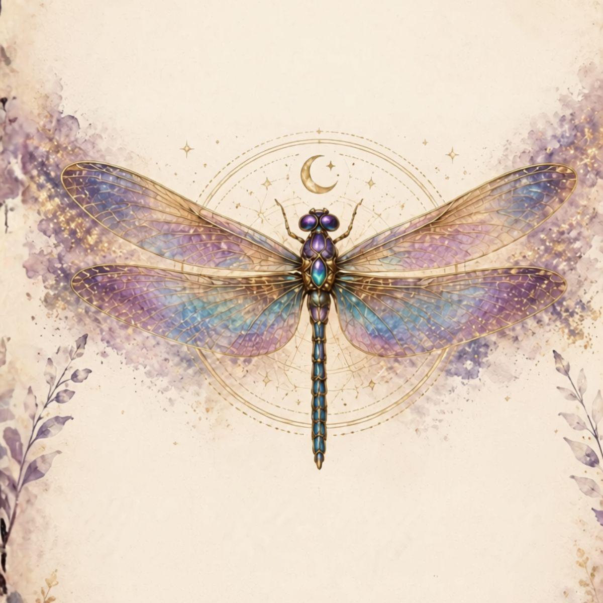 Watercolour dragonfly — dragonfly spirit animal meaning, transformation and light