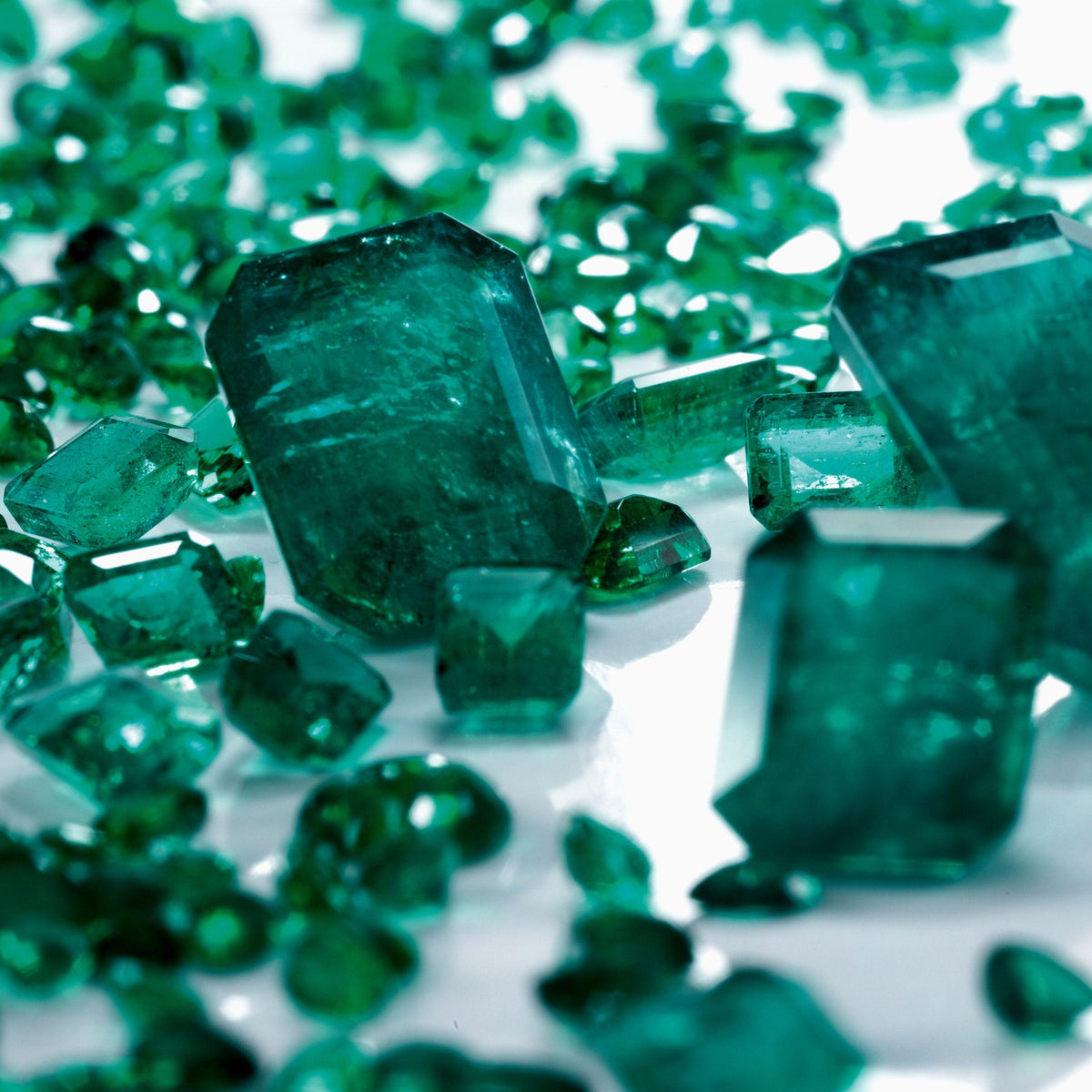 Emerald — the May birthstone, raw deep-green stone