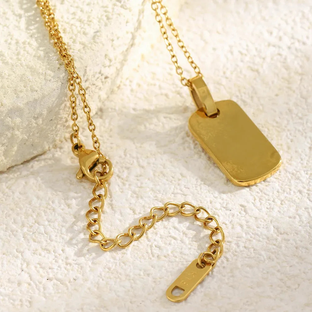  Gold 11:11 angel number medallion necklace with zircon crystals  