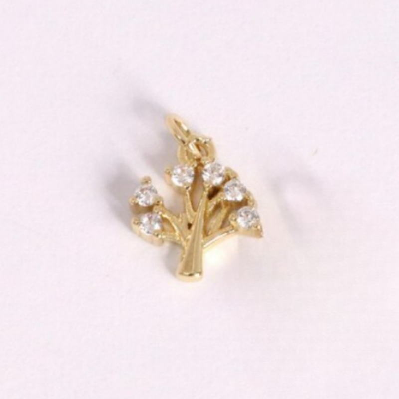 Silver plated symbol charm on a jump ring