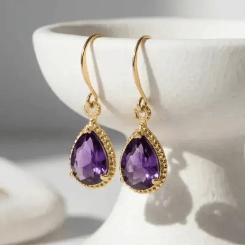 Amethyst Exquisite Earrings | February Birthstone-Inspired