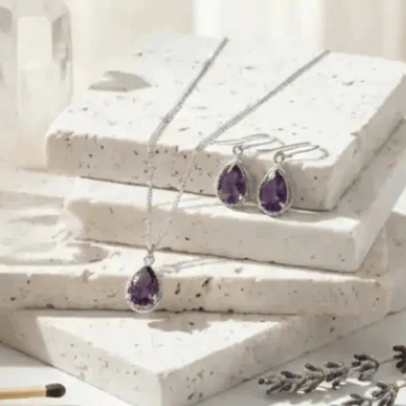 Amethyst Exquisite Earrings | February Birthstone-Inspired