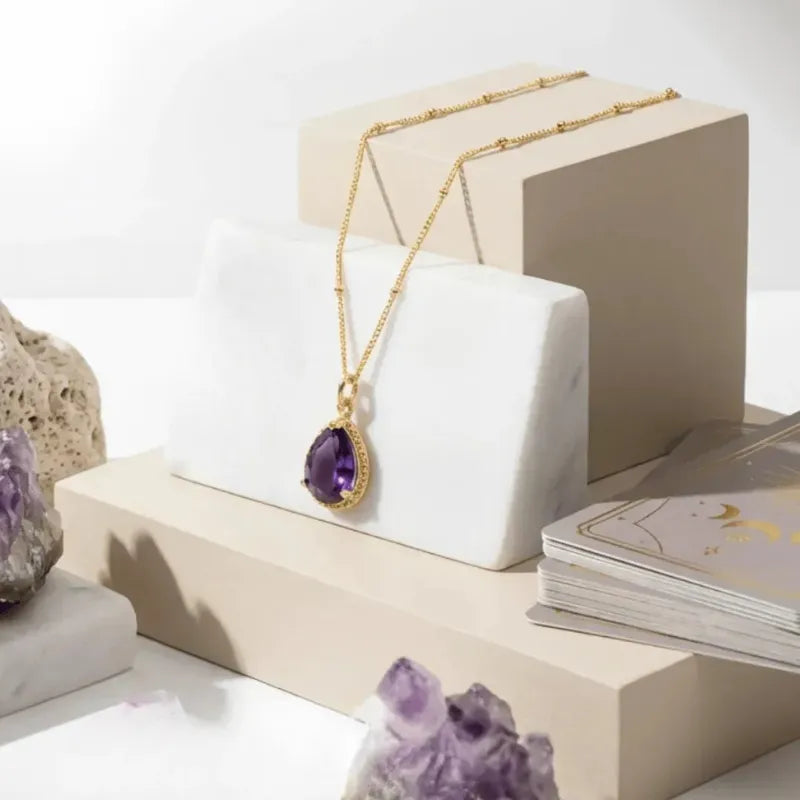 Amethyst Exquisite Necklace | February Birthstone-Inspired