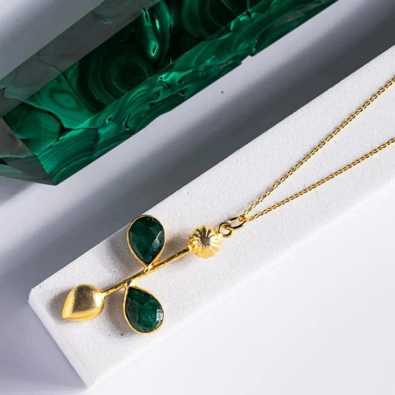 Emerald Branch Pendant necklaces