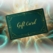 Gift card with decorative border on a soft fabric background