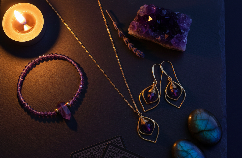 Intuitive Seeker quiz result — Amethyst and Labradorite crystal jewelry by Mystic Soul Jewelry Calgary
