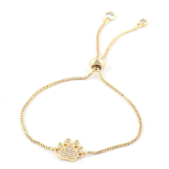 Crystal Paw Adjustable Bracelet | Pet Jewelry | Rescue Collection