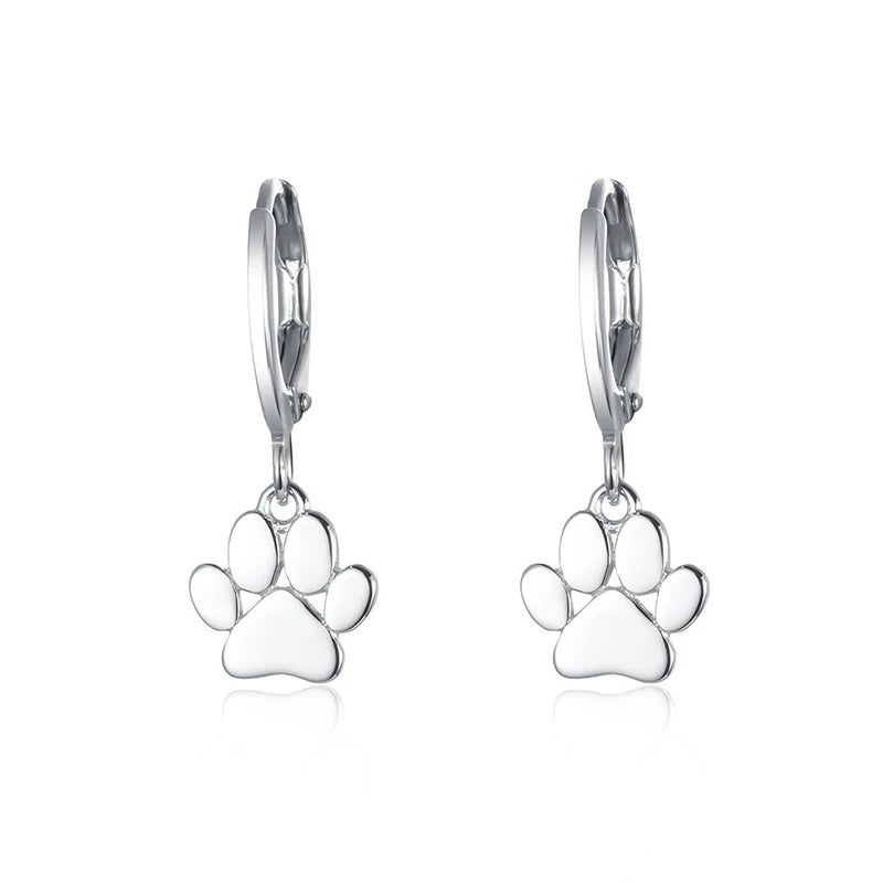 Sterling Silver Dancing Paw Earrings | Lever Back Drops | Mystic Soul