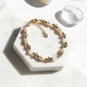 Luxe Pearl, Labradorite, Moonstone & Pyrite Bracelet | One of a Kind