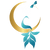 Mystic Soul Jewelry logo — peacock on a crescent moon with a dragonfly