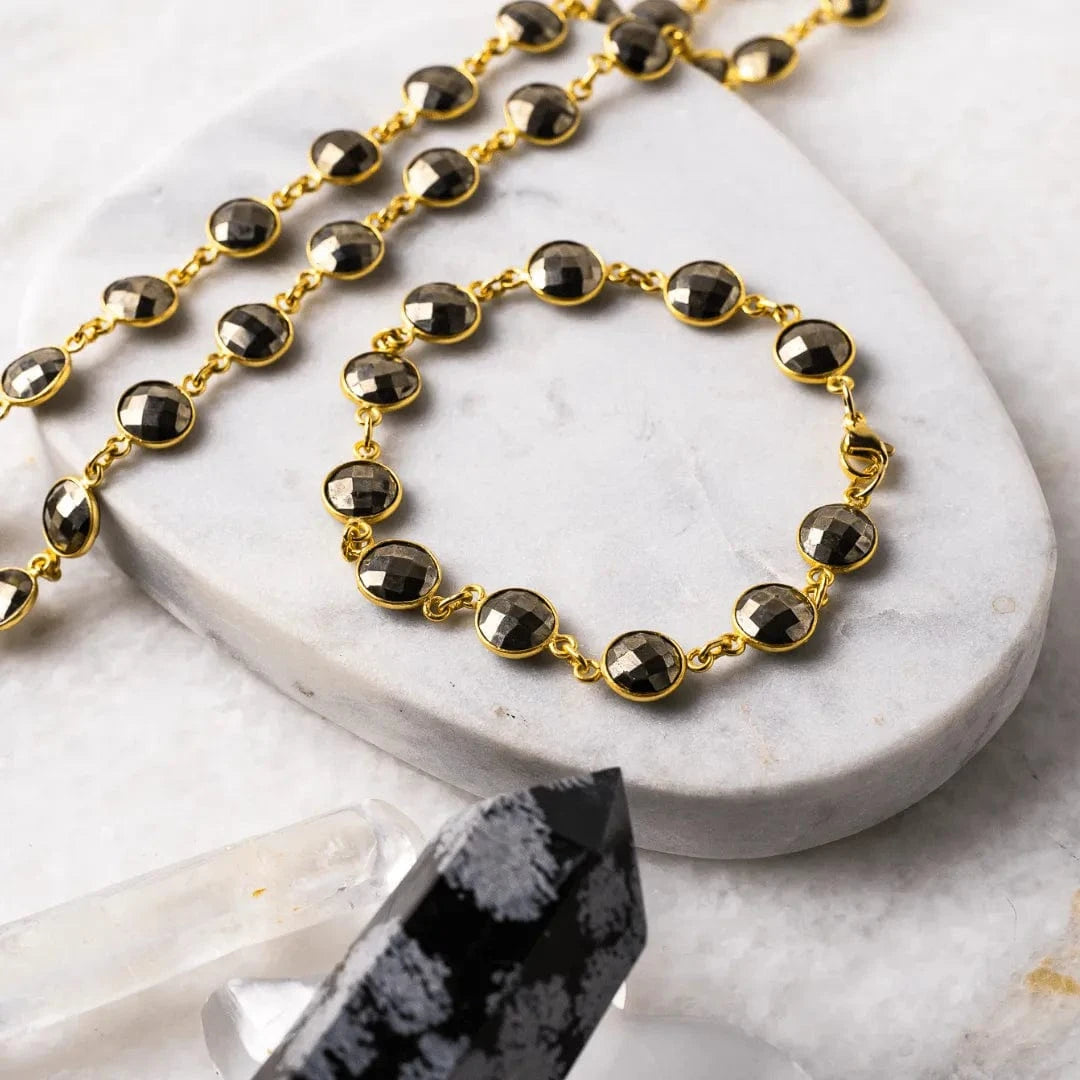 Pyrite_Gemstone_Chain_Necklace_and_Bracelet