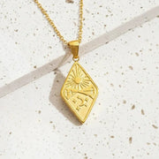 Rhombus Sun Moon Star Necklace