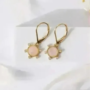 Rose Mini Medallion Earrings | Pink Jewelry