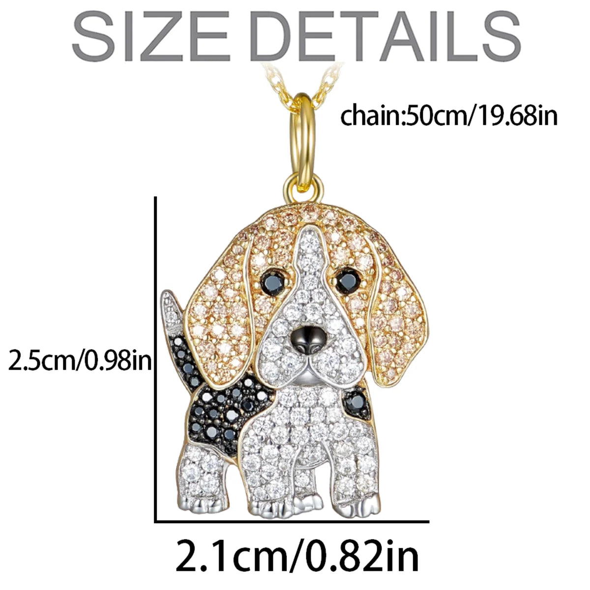 Beagle Love Crystal Pendant Necklace | Mystic Pets Collection