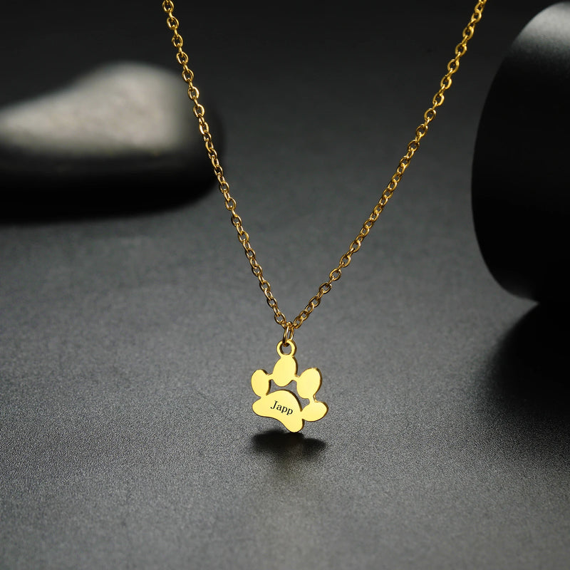 Paw Print Necklace | Custom Pet Jewelry | Multiple Paw Designs | Mystic Soul