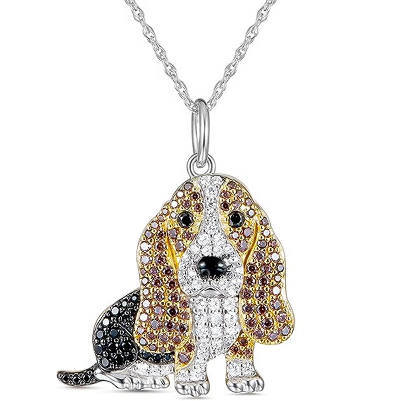 Beagle Love Crystal Pendant Necklace | Mystic Pets Collection