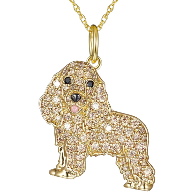 Beagle Love Crystal Pendant Necklace | Mystic Pets Collection