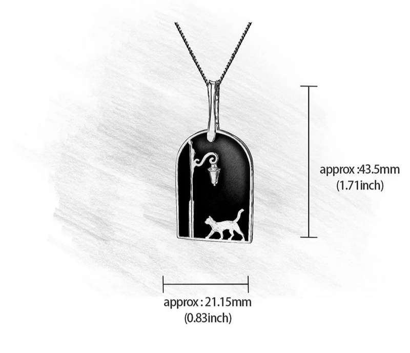 Sterling Silver Cat Crystal Pendant Resin Backing | Mystic Pets Rescue Collection