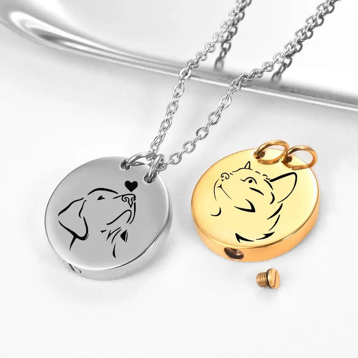 Customizable Pet Name Pendant | Stainless Steel | Silver or Gold