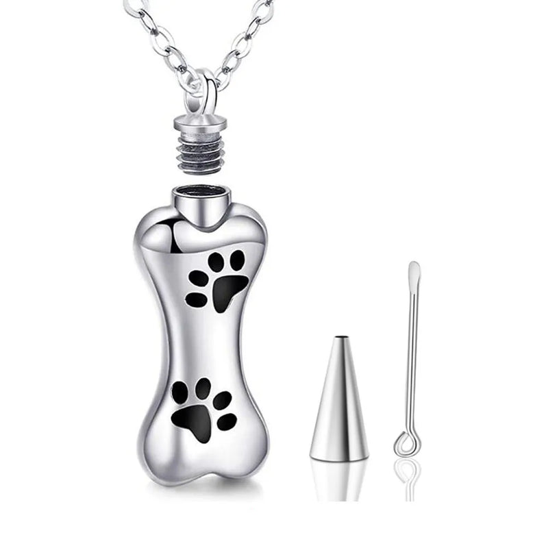 Personalized Dog Bone Urn Necklace | Memorial Jewelry | Mystic Soul