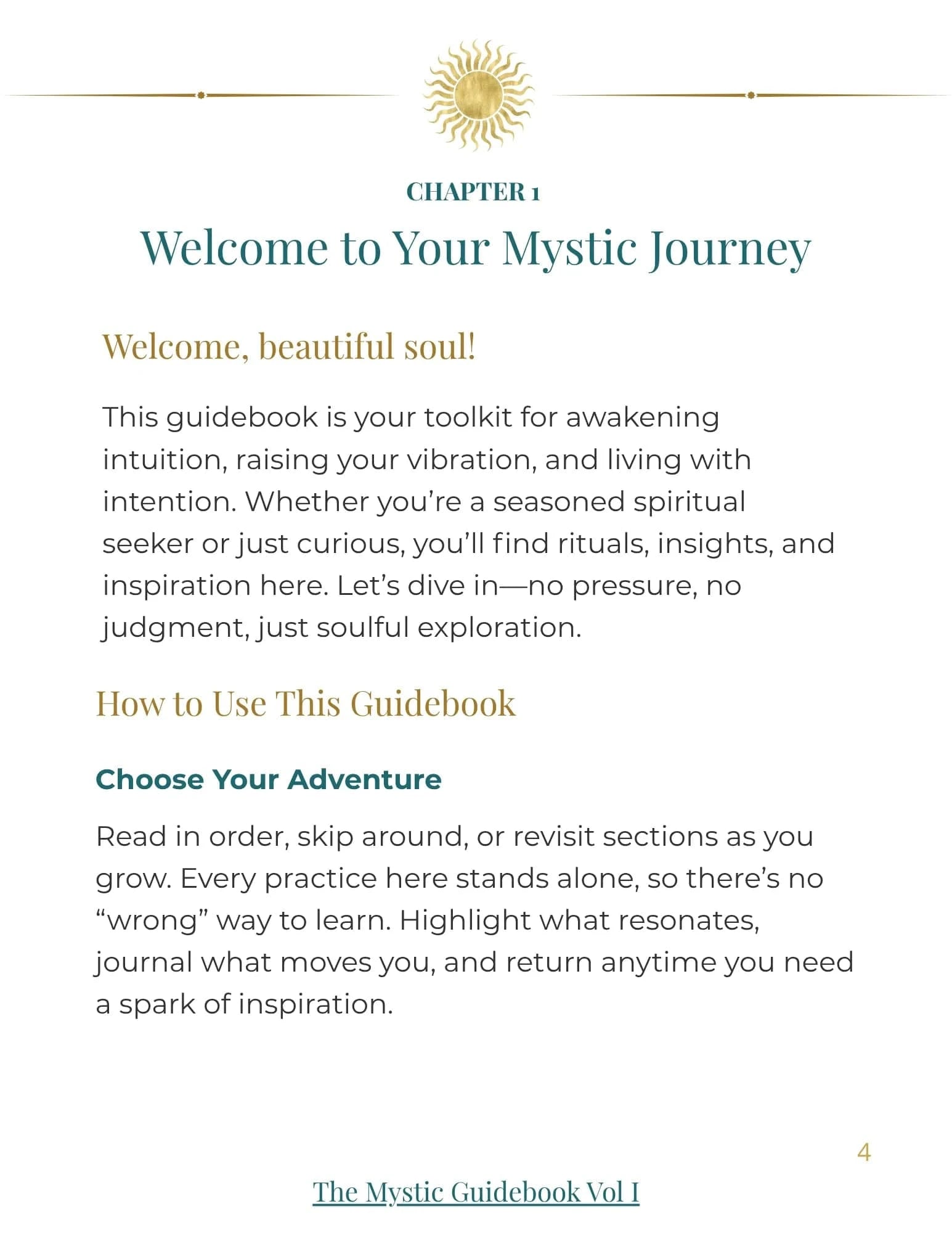 Green Gold The Mystic Soul Welcome Page