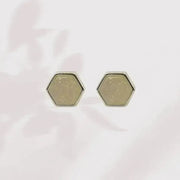 white agate stud earrings