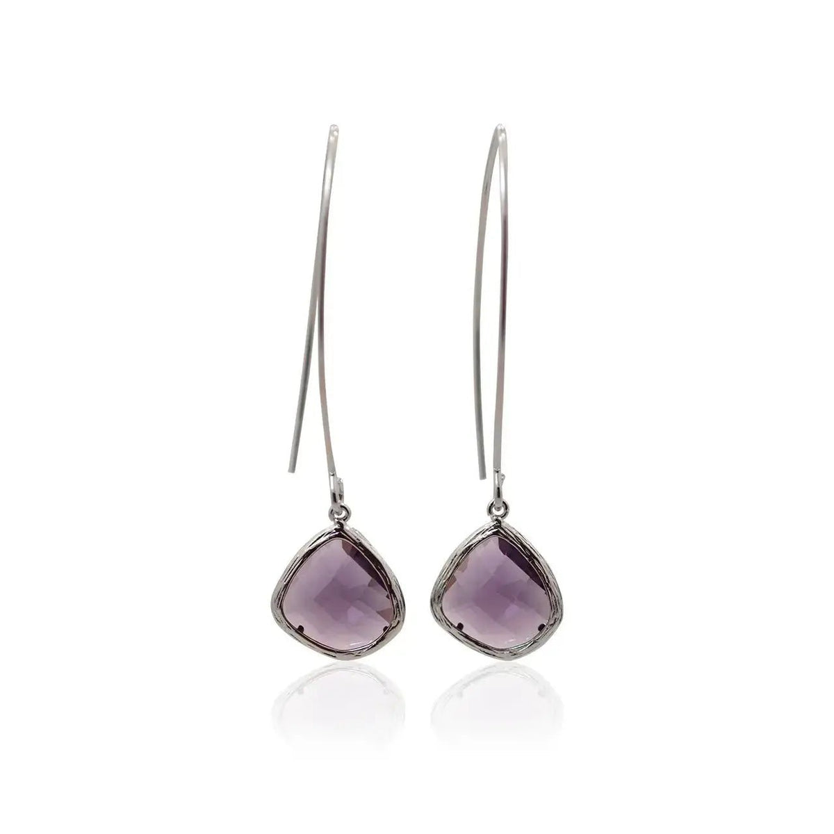 Amethyst Elegant Earrings | Charka Healing Jewelry - Mystic Soul Jewelry