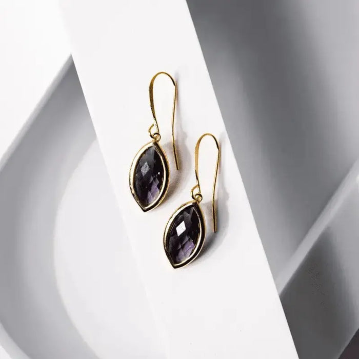 Amethyst Marquis Purple Earrings - Mystic Soul Jewelry