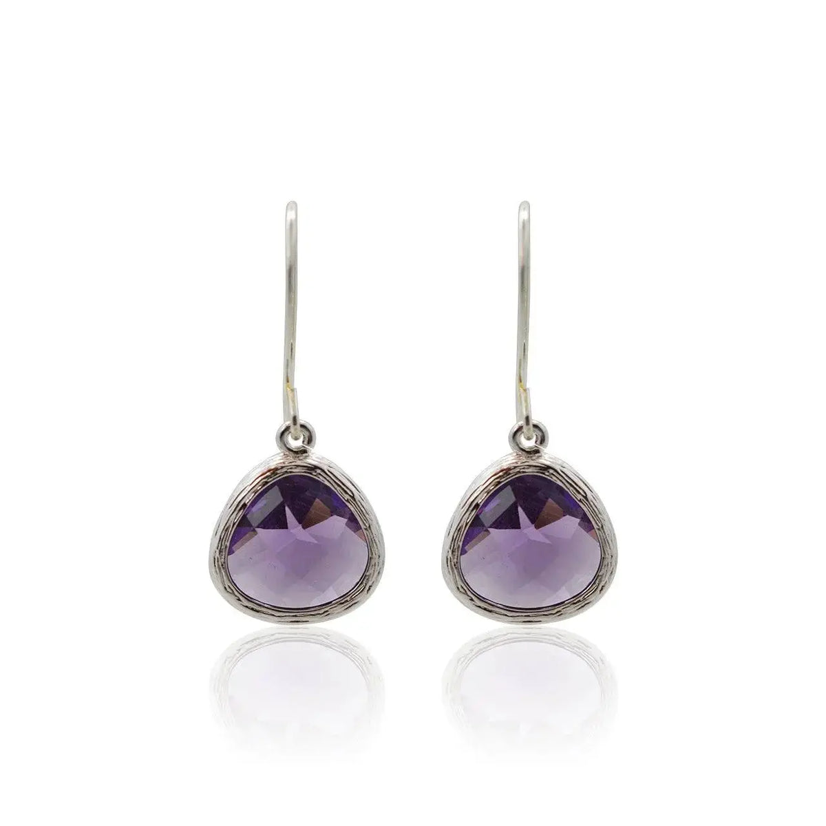 Amethyst Mini Drops - Dangle Purple Earrings - Mystic Soul Jewelry